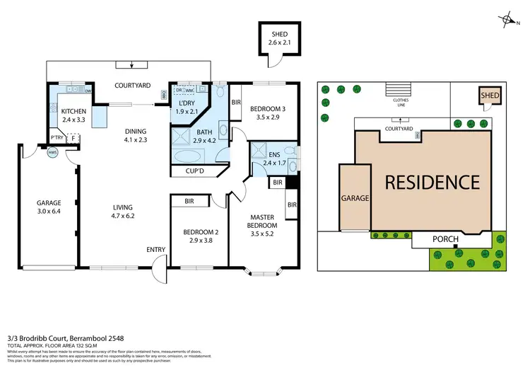 Floorplan of Homely unit listing, 3/3 Brodribb Court, Merimbula NSW 2548
