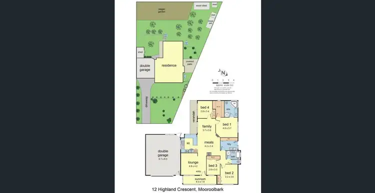 Floorplan of Homely house listing, 12-14 Highland Crescent, Mooroolbark VIC 3138