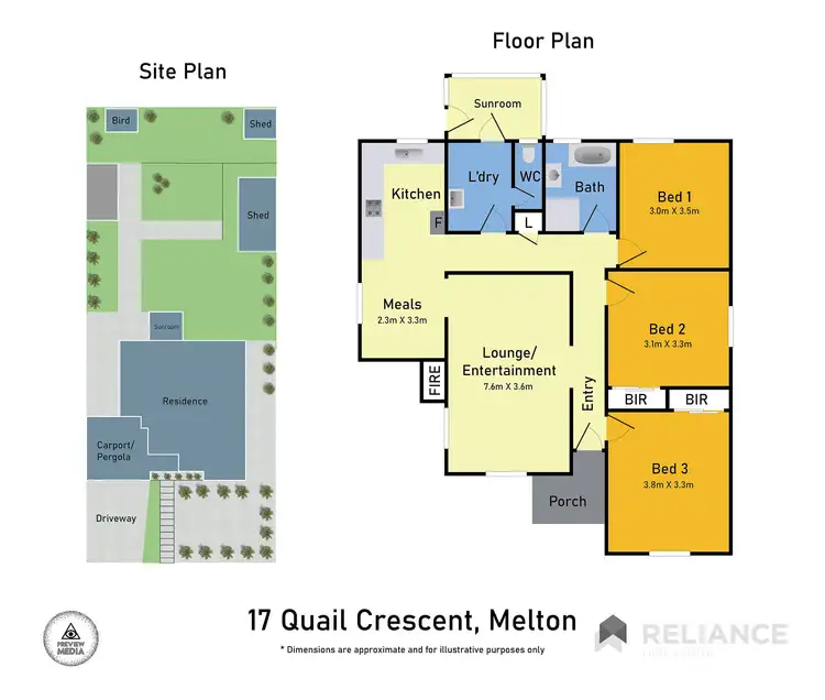 Floorplan of Homely house listing, 17 Quail Crescent, Melton VIC 3337