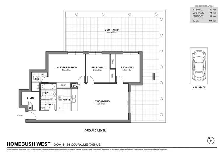Floorplan of Homely unit listing, DG04/81-86 Courallie Avenue, Homebush West NSW 2140