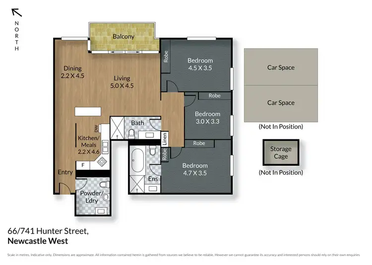 Floorplan of Homely apartment listing, 66/741 Hunter Street, Newcastle West NSW 2302