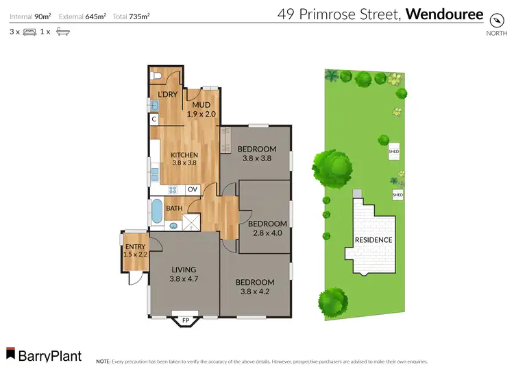 Floorplan of Homely house listing, 49 Primrose Street, Wendouree VIC 3355