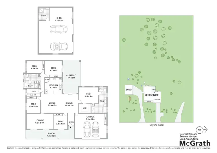 Floorplan of Homely rural property listing, 459 Skyline Road South, Wyrallah NSW 2480