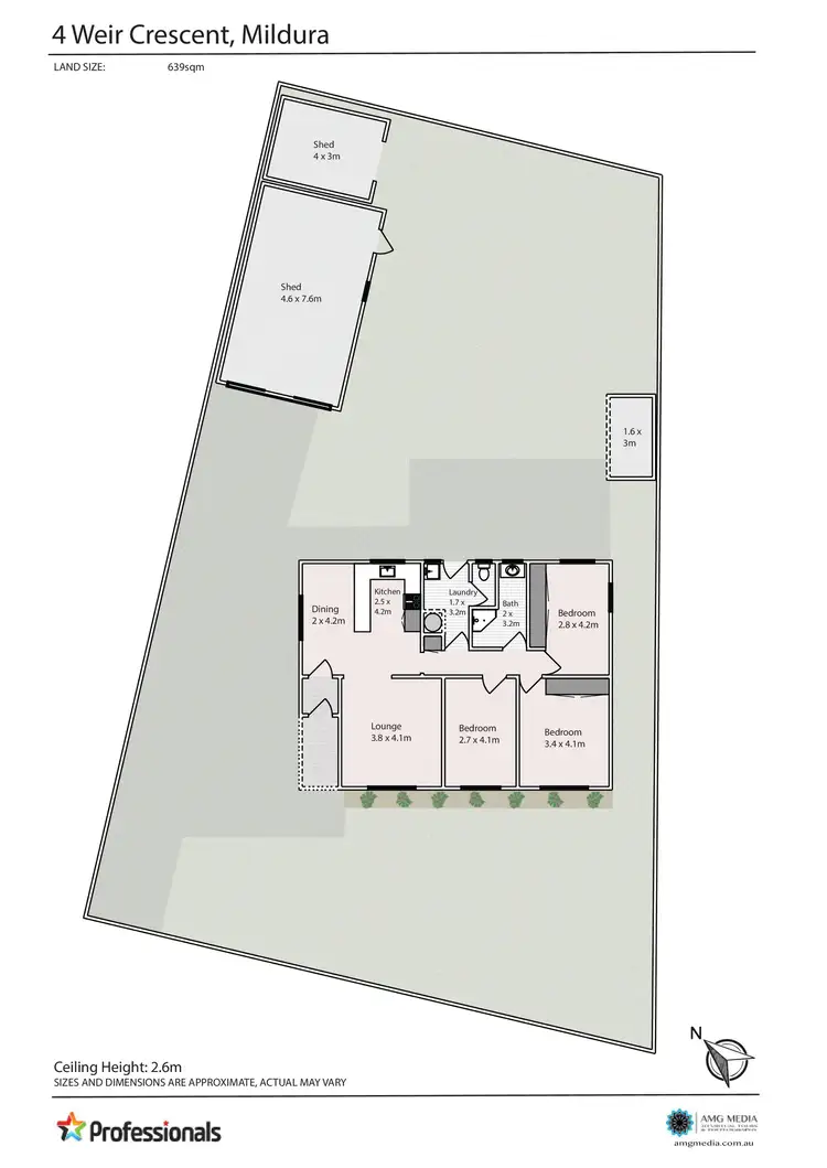 Floorplan of Homely house listing, 4 Weir Crescent, Mildura VIC 3500