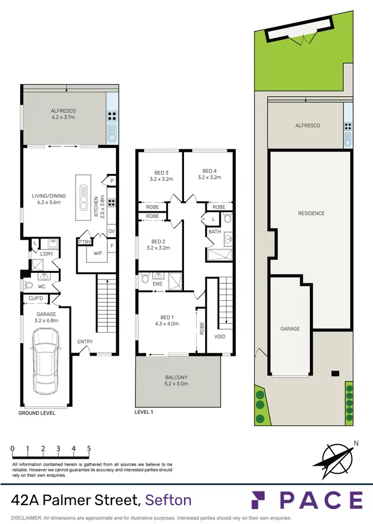 Floorplan of Homely semi-detached listing, 42A Palmer Street, Sefton NSW 2162