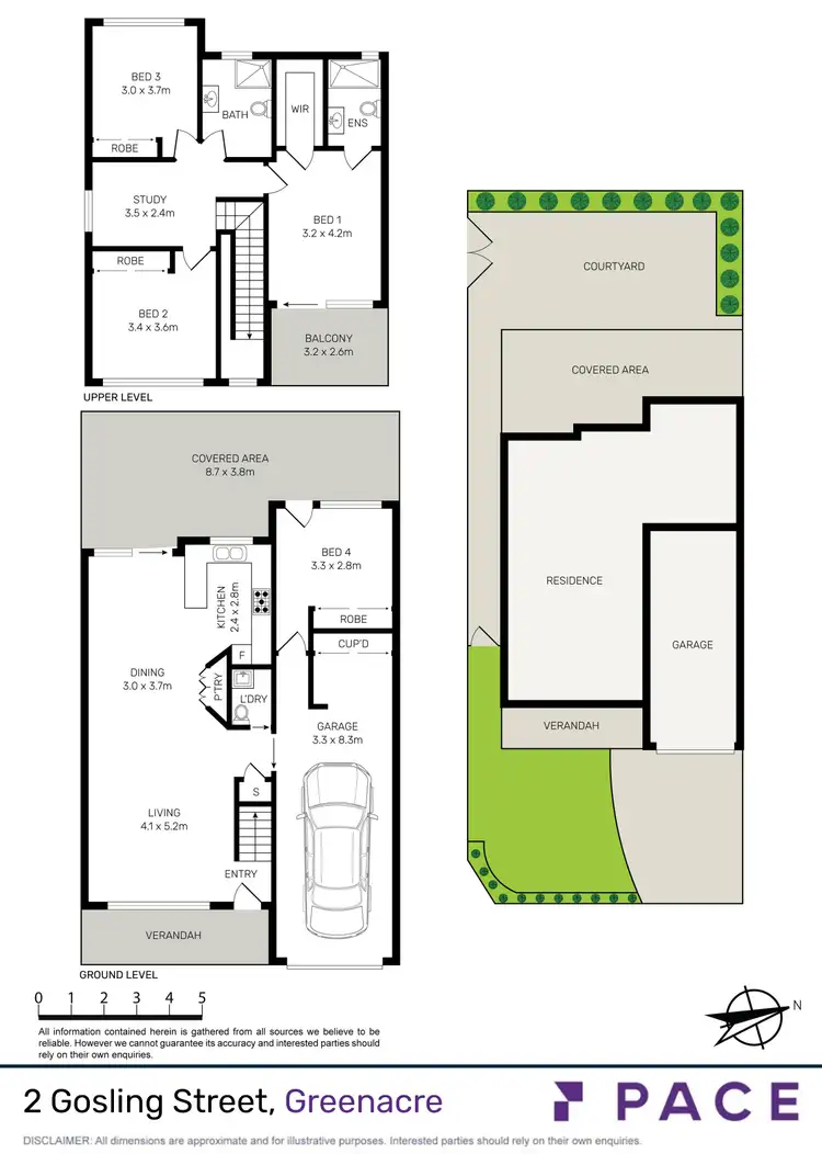 Floorplan of Homely semi-detached listing, 2 Gosling Street, Greenacre NSW 2190
