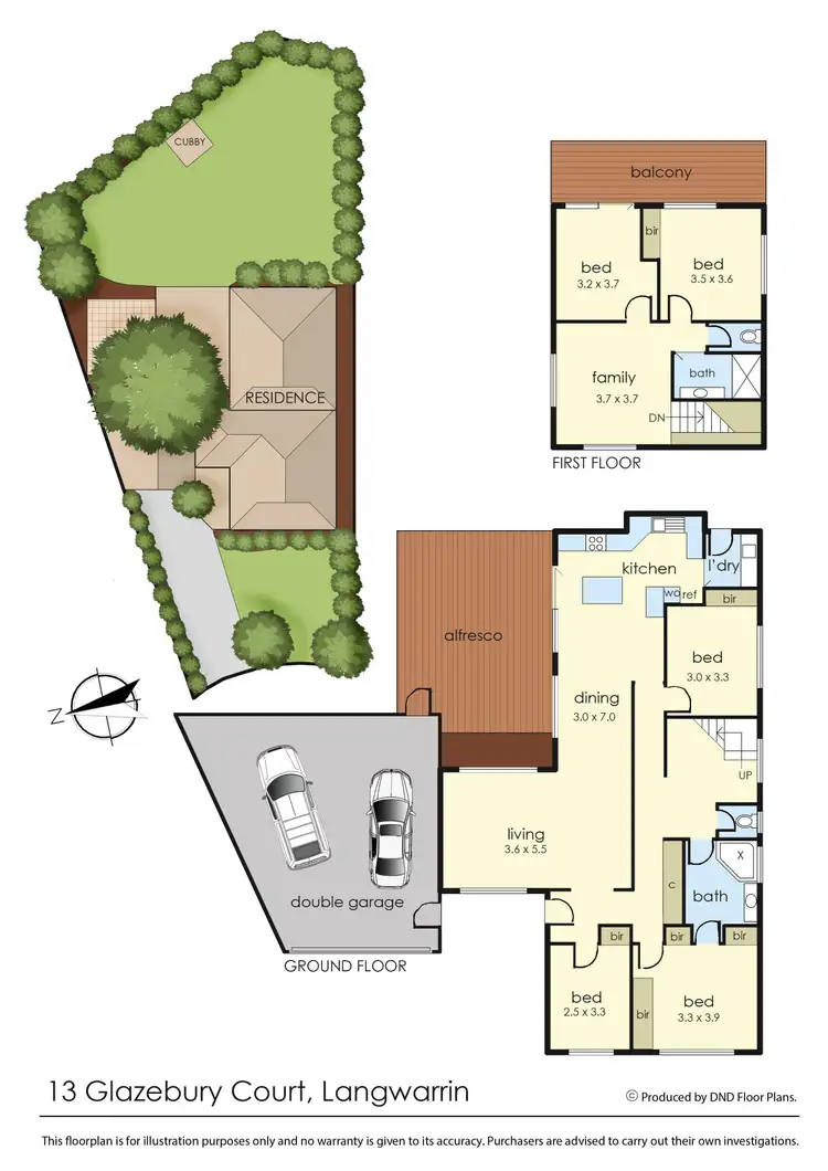 Floorplan of Homely house listing, 13 Glazebury Court, Langwarrin VIC 3910