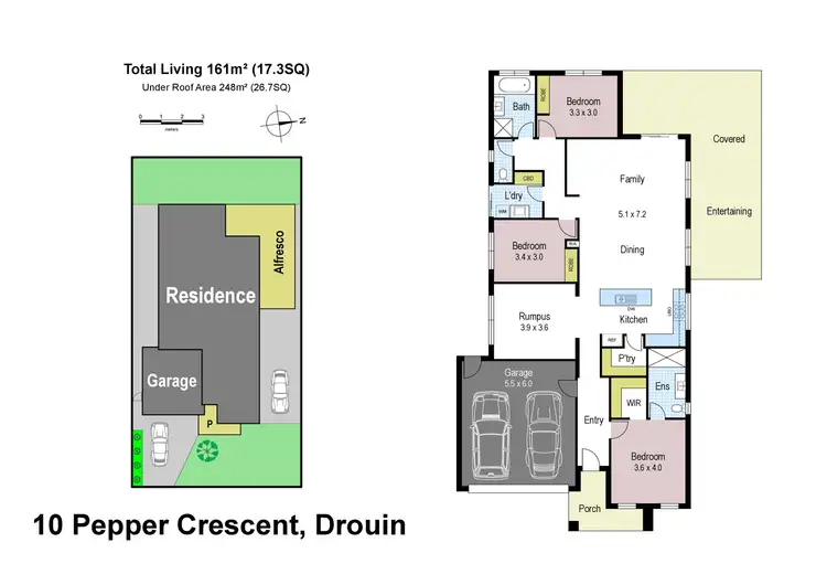 Floorplan of Homely house listing, 10 Pepper Crescent, Drouin VIC 3818