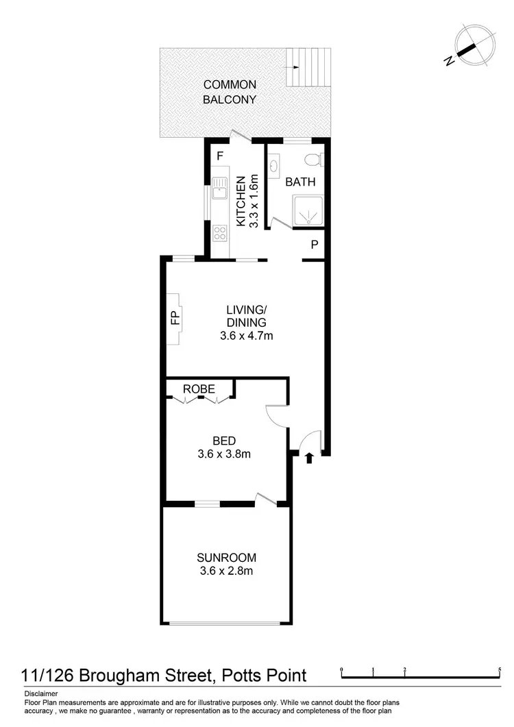 Floorplan of Homely apartment listing, 11/126 Brougham Street, Potts Point NSW 2011