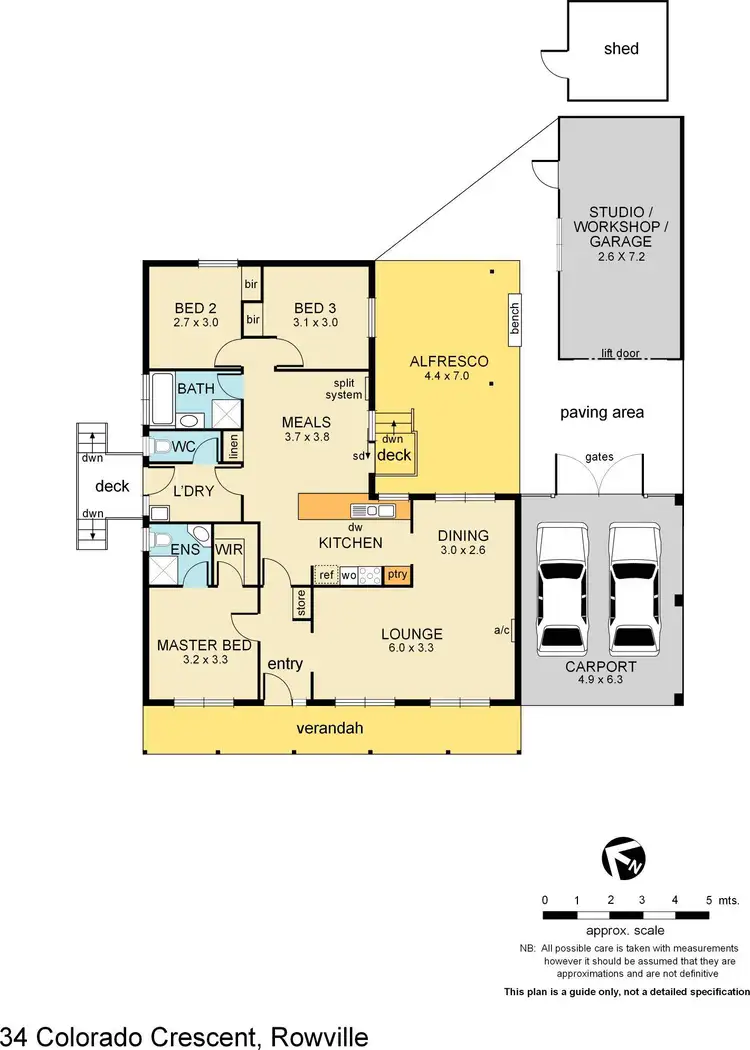 Floorplan of Homely house listing, 34 Colorado Crescent, Rowville VIC 3178