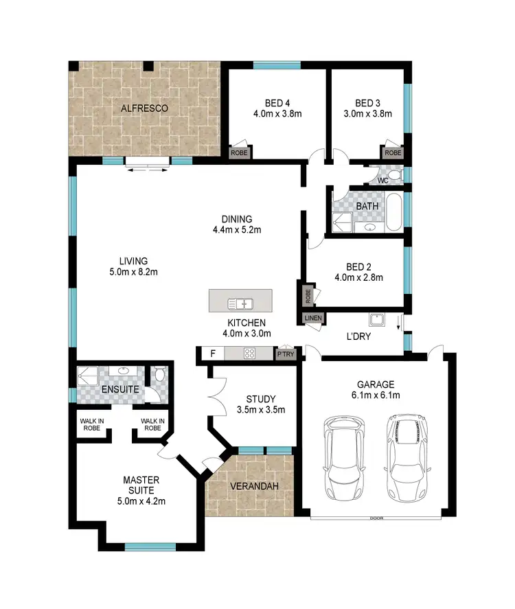 Floorplan of Homely house listing, 16 Duce Drive, Boyanup WA 6237