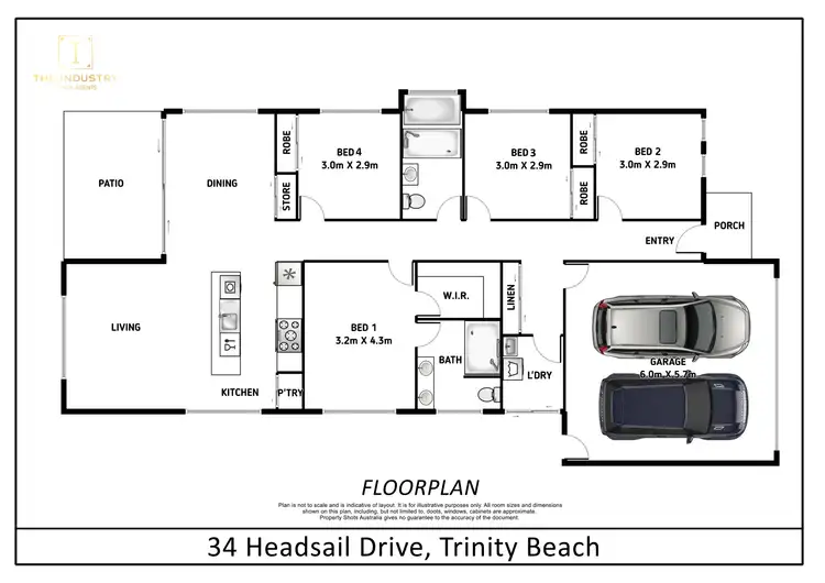 Floorplan of Homely house listing, 34 Headsail Drive, Trinity Beach QLD 4879