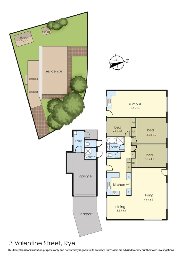 Floorplan of Homely house listing, 3 Valentine Street, Rye VIC 3941