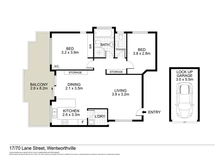 Floorplan of Homely unit listing, 17/70-72 Lane Street, Wentworthville NSW 2145