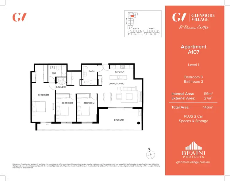 Floorplan of Homely apartment listing, 90-98 Glenmore Ridge Drive, Glenmore Park NSW 2745