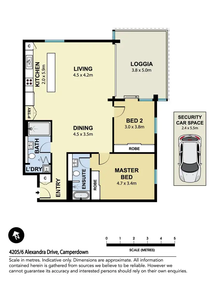 Floorplan of Homely apartment listing, 4205/6 Alexandra Drive, Camperdown NSW 2050