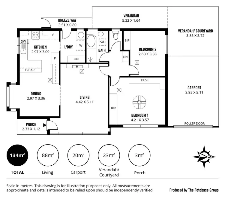 Floorplan of Homely unit listing, 65B Tapleys Hill Road, Glenelg North SA 5045