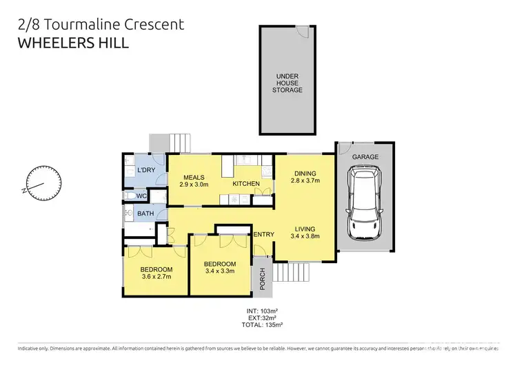 Floorplan of Homely unit listing, 2/8 Tourmaline Crescent, Wheelers Hill VIC 3150
