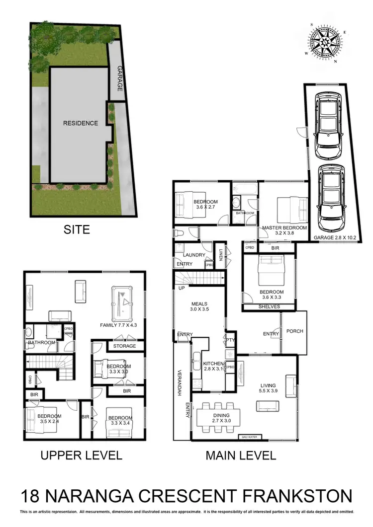 Floorplan of Homely house listing, 18 Naranga Crescent, Frankston VIC 3199
