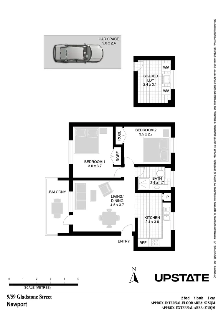 Floorplan of Homely unit listing, 9/59 Gladstone Street, Newport NSW 2106