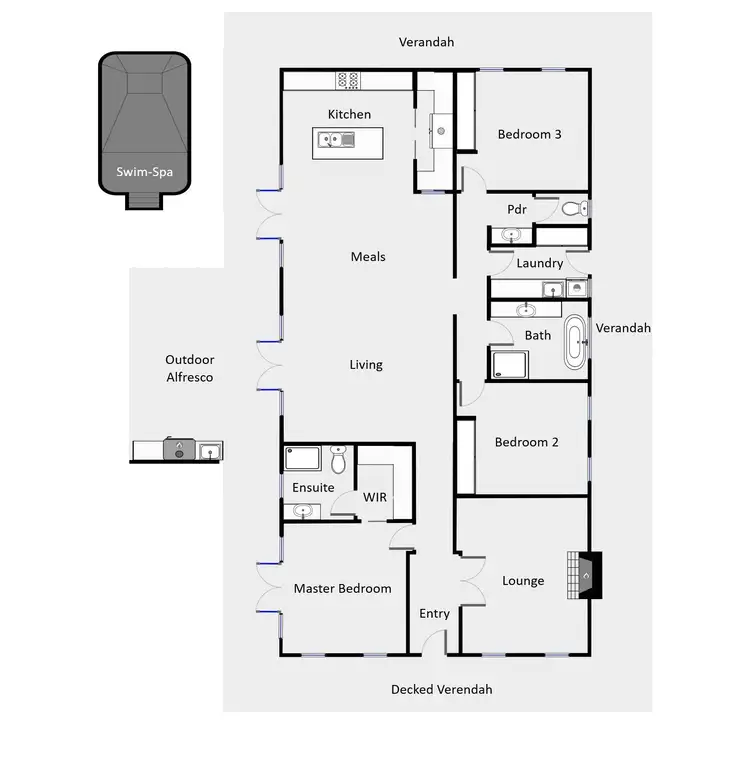 Floorplan of Homely house listing, 80 Johns Road, Red Cliffs VIC 3496