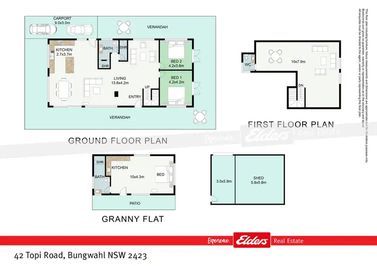 Floorplan of Homely rural property listing, 42 Topi Road, Bungwahl NSW 2423