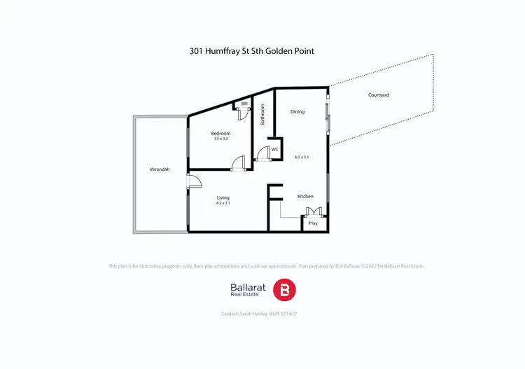 Floorplan of Homely house listing, 301 Humffray Street, Golden Point VIC 3350