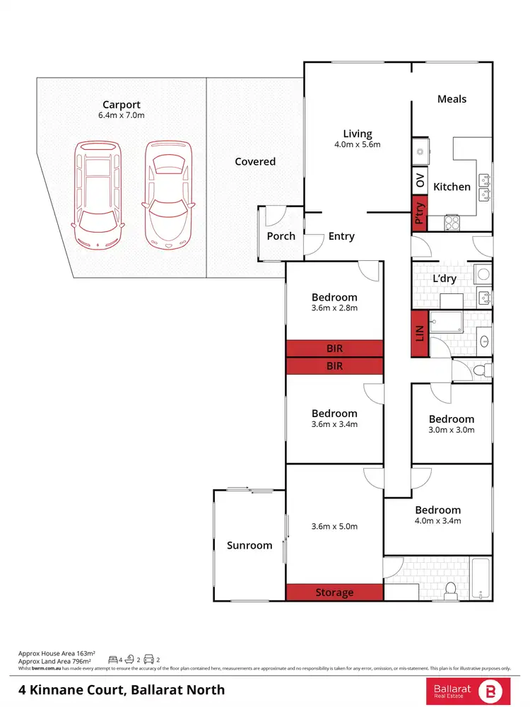 Floorplan of Homely house listing, 4 Kinnane Court, Ballarat North VIC 3350