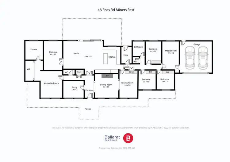 Floorplan of Homely rural property listing, 48 Ross Road, Miners Rest VIC 3352