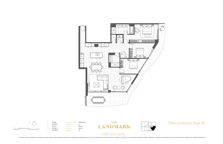 Floorplan of Homely apartment listing, 2905/500 Pacific Highway, St Leonards NSW 2065
