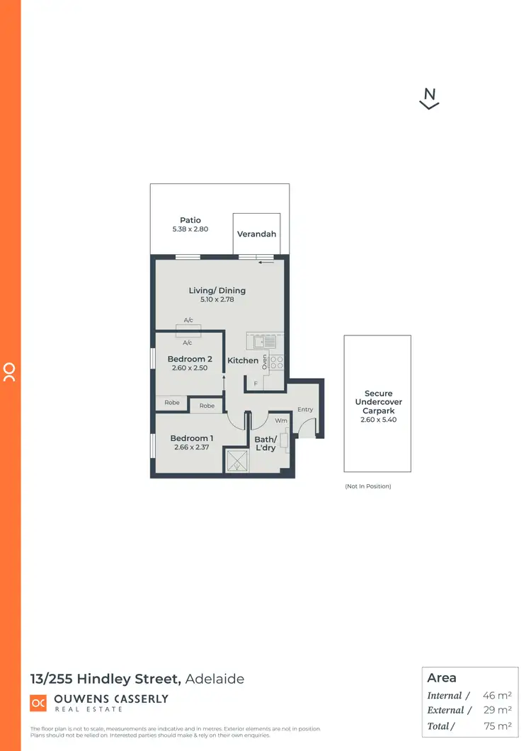 Floorplan of Homely apartment listing, 13/255 Hindley Street, Adelaide SA 5000