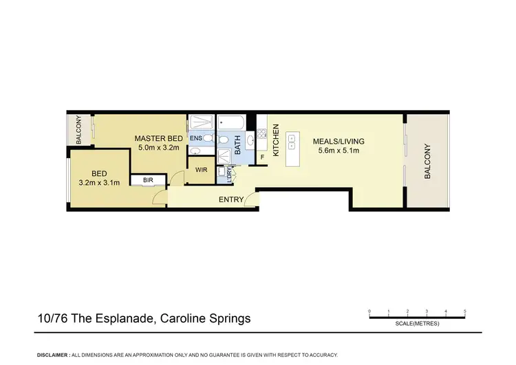 Floorplan of Homely apartment listing, 10/76 The Esplanade, Caroline Springs VIC 3023