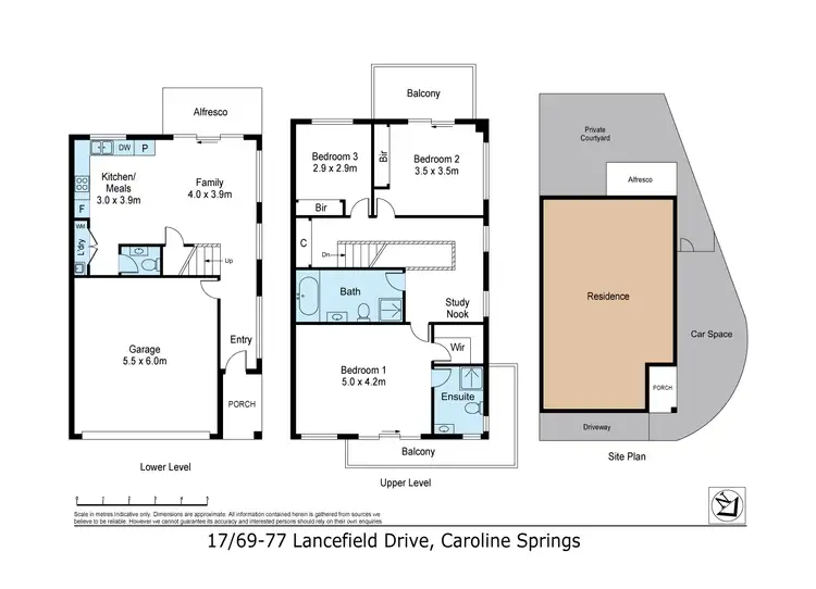 Floorplan of Homely townhouse listing, 17/69-77 Lancefield Drive, Caroline Springs VIC 3023