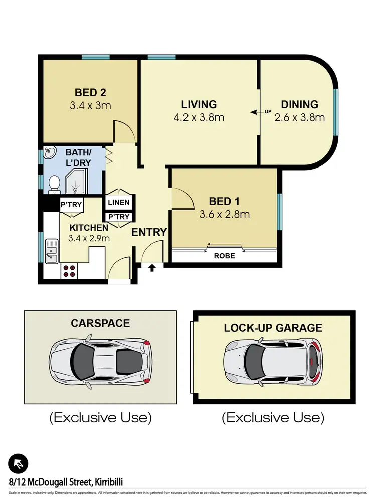 Floorplan of Homely apartment listing, 8/12 McDougall Street, Kirribilli NSW 2061