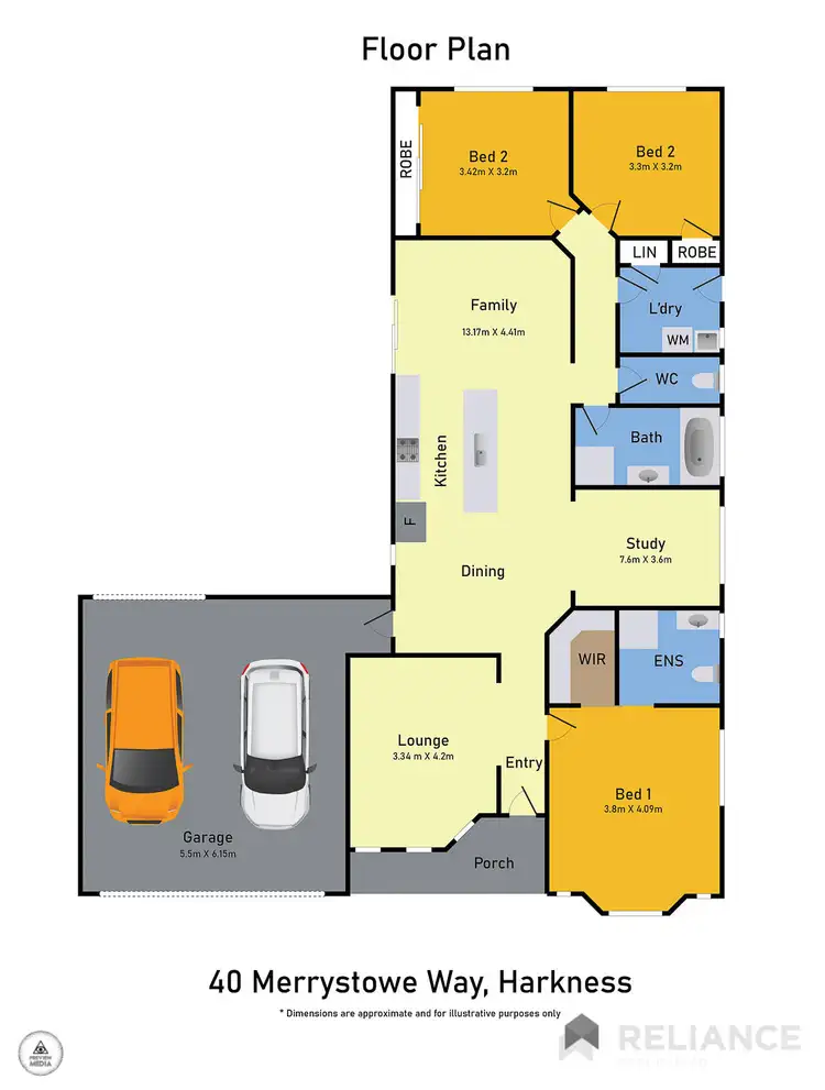 Floorplan of Homely house listing, 40 Merrystowe Way, Harkness VIC 3337