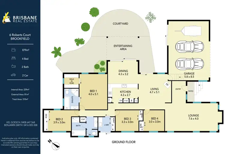 Floorplan of Homely house listing, 6 Roberts Court, Brookfield QLD 4069