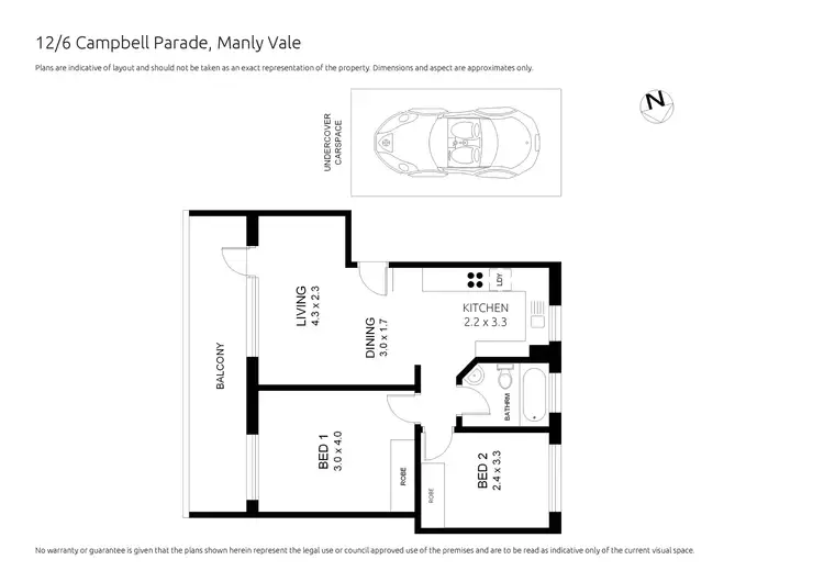 Floorplan of Homely unit listing, 12/6 Campbell Parade, Manly Vale NSW 2093