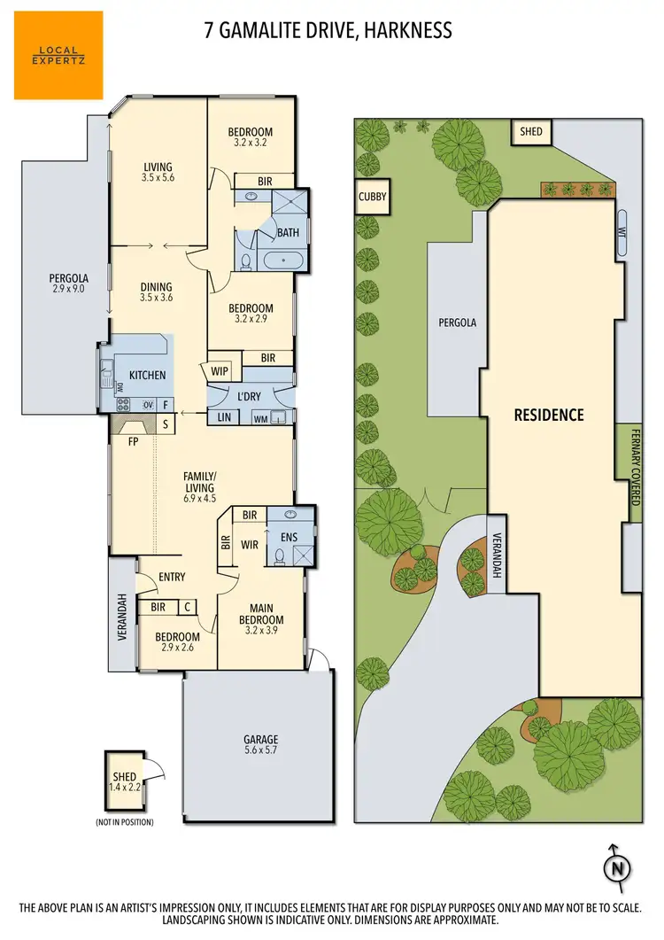 Floorplan of Homely house listing, 7 Gamalite Drive, Harkness VIC 3337