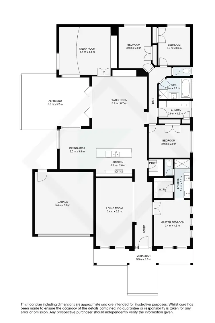 Floorplan of Homely house listing, 90 Yarralumla Drive, Wodonga VIC 3690