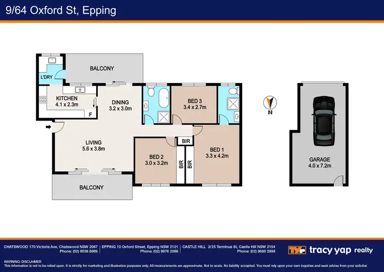 Floorplan of Homely apartment listing, 9/64 Oxford Street, Epping NSW 2121