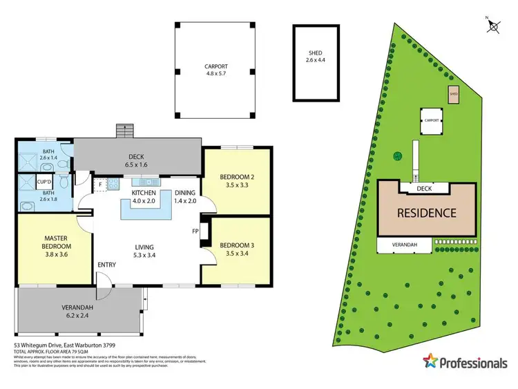 Floorplan of Homely house listing, 53 Whitegum Drive, East Warburton VIC 3799