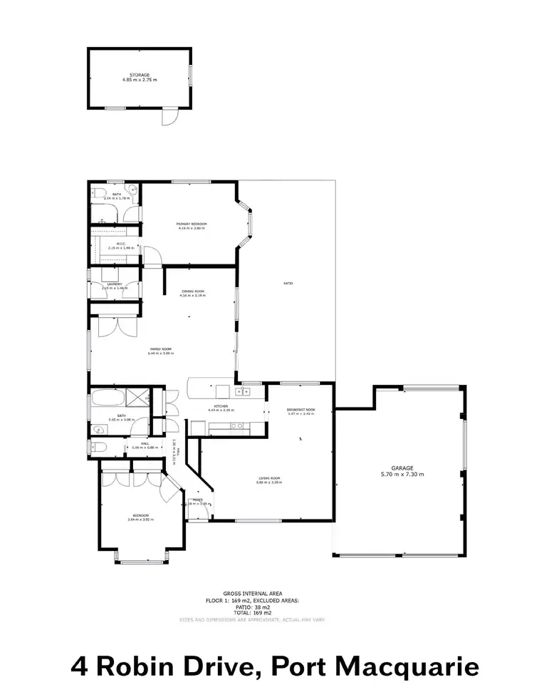 Floorplan of Homely house listing, 4 Robin Drive, Port Macquarie NSW 2444