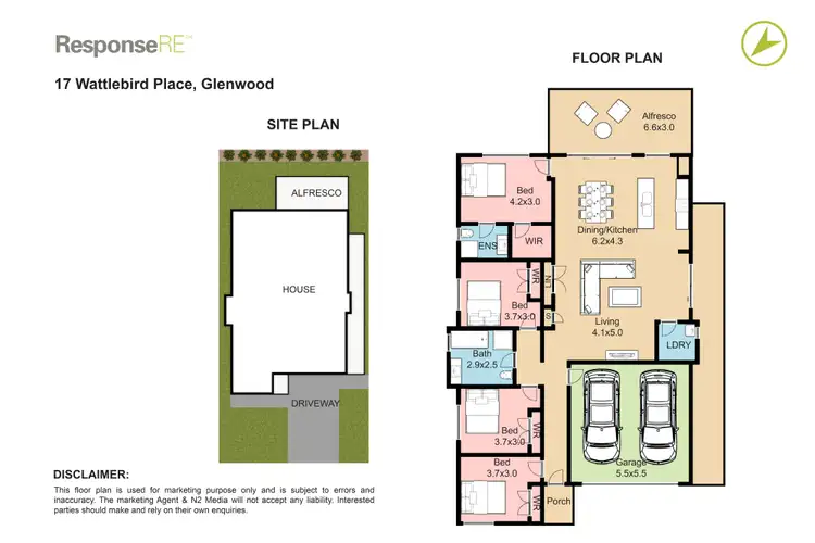 Floorplan of Homely house listing, 17 Wattlebird Place, Glenwood NSW 2768