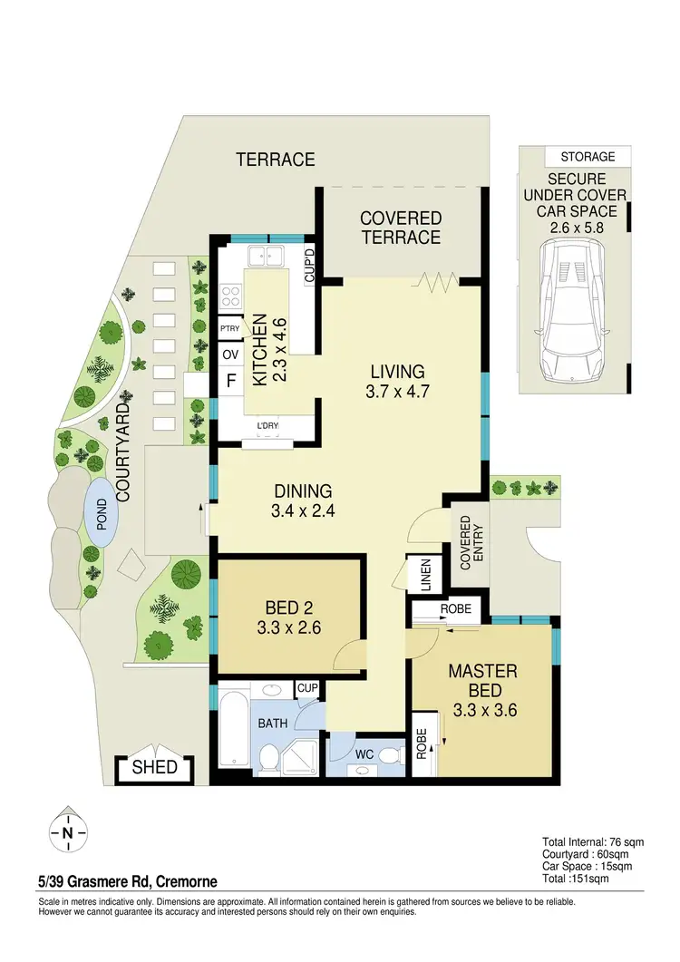 Floorplan of Homely apartment listing, 5/39-43 Grasmere Road, Cremorne NSW 2090