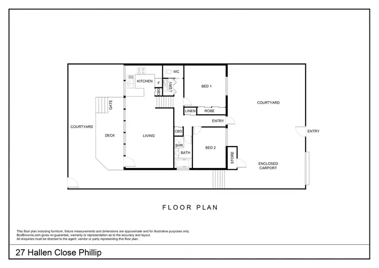 Floorplan of Homely house listing, 27 Hallen Close, Swinger Hill ACT 2606