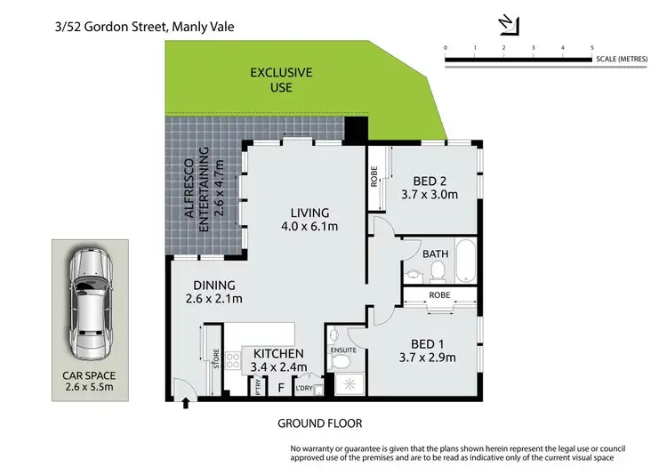 Floorplan of Homely apartment listing, 3/52-54 Gordon Street, Manly Vale NSW 2093
