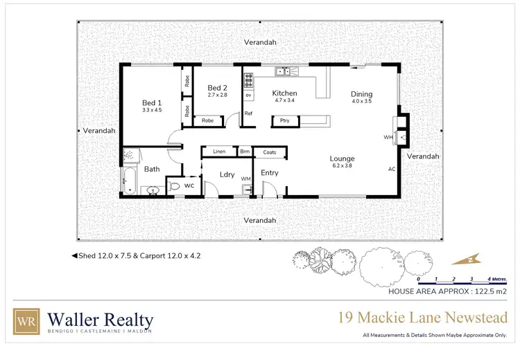 Floorplan of Homely house listing, 19 Mackie Lane, Newstead VIC 3462