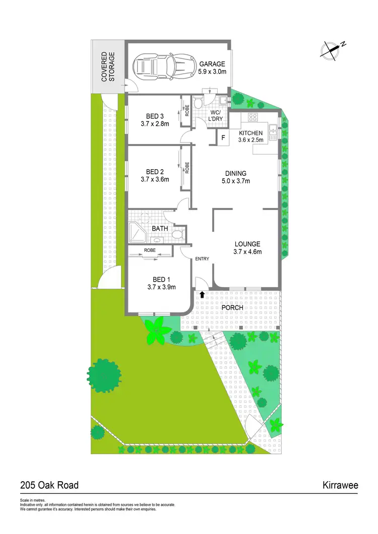 Floorplan of Homely house listing, 205 Oak Road, Kirrawee NSW 2232