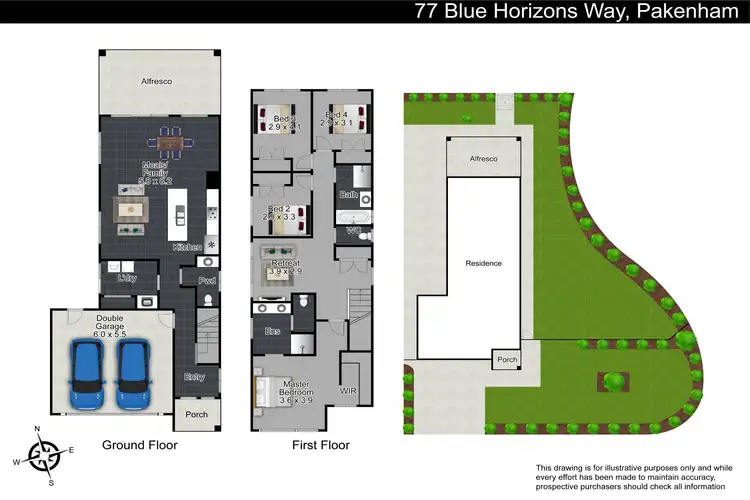 Floorplan of Homely house listing, 77 Blue Horizons Way, Pakenham VIC 3810