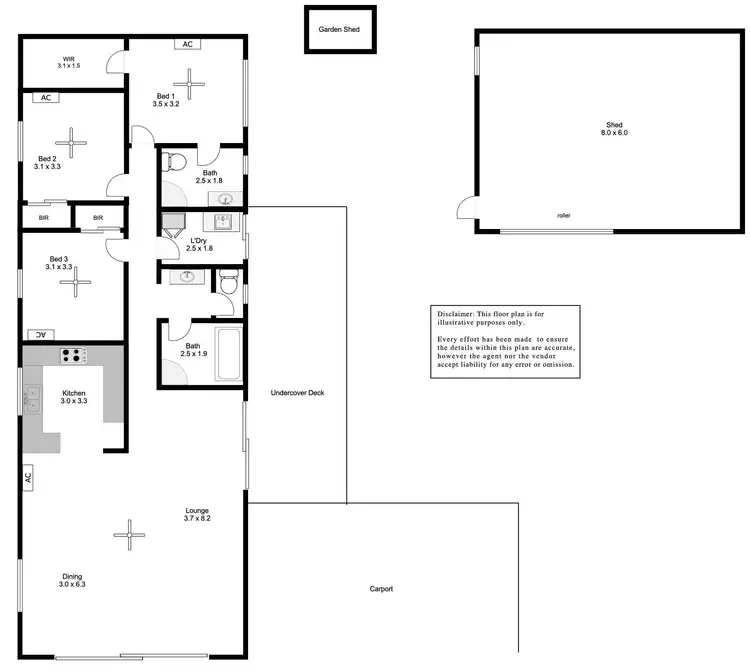 Floorplan of Homely house listing, 18 Benjamin Road, Poonindie SA 5607